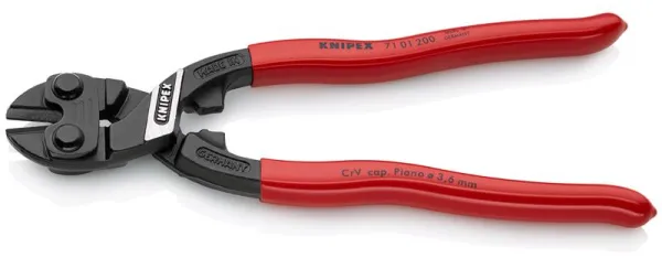 Knipex KNIPEX CoBolt® Kompakte Bolzenschneider schwarz atramentiert, mit Kunststoff überzogen 200 mm