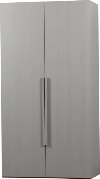 Rens, Kleiderschrank, grau, H210x110x58 cm, Walnuss