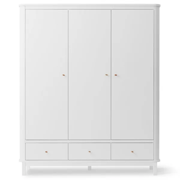 Oliver Furniture Wood Kleiderschrank 3 Türen Weiß