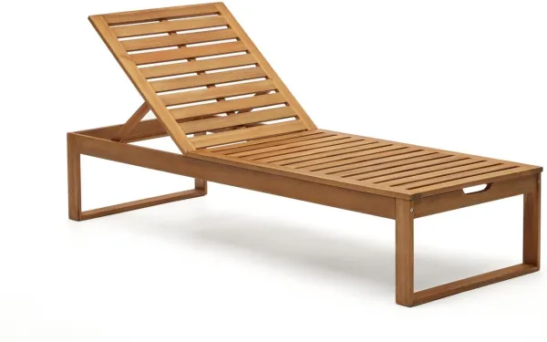 Sulamita, Outdoor-Liegestuhl, natur, massives Holz