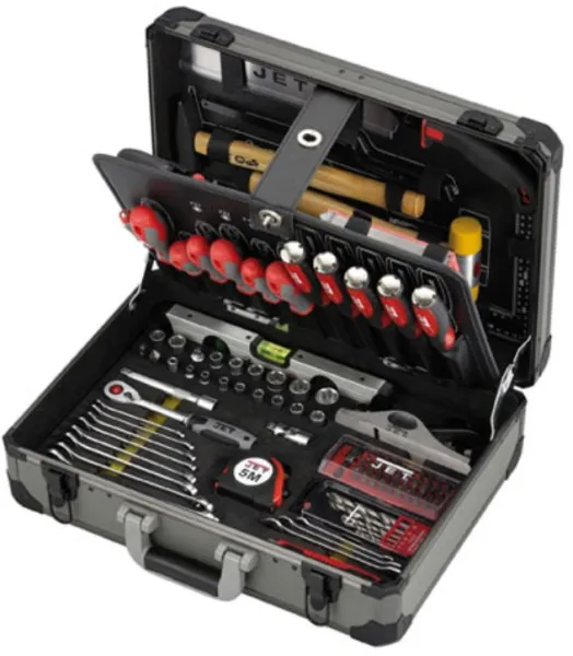 JET Aluminium Werkzeugkoffer 118 Stk. 1/4" + 1/2"